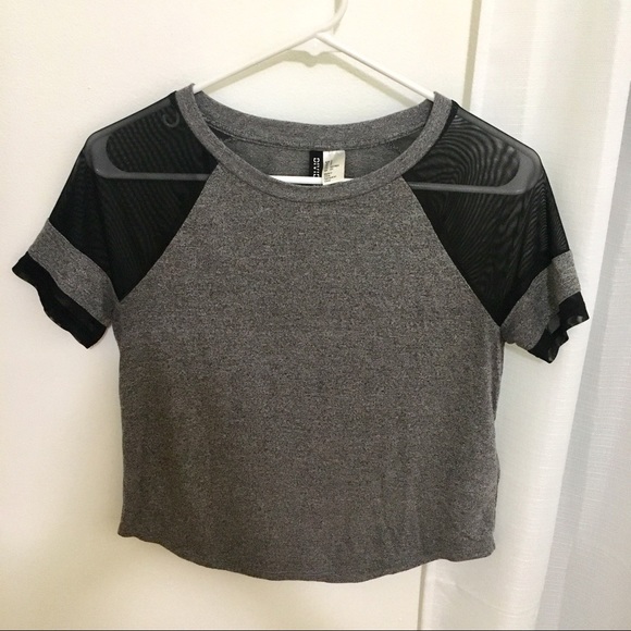 H&M Baseball Tee with Mesh Sleeves - Picture 2 of 4